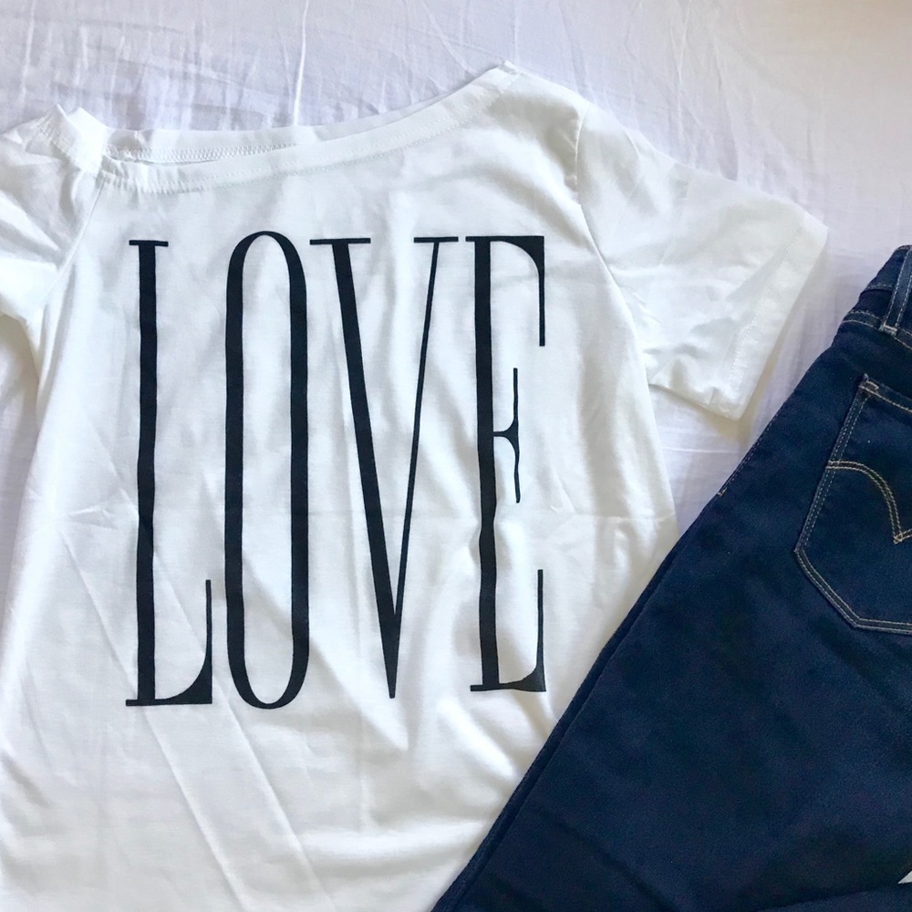 “Love” White T shirt
